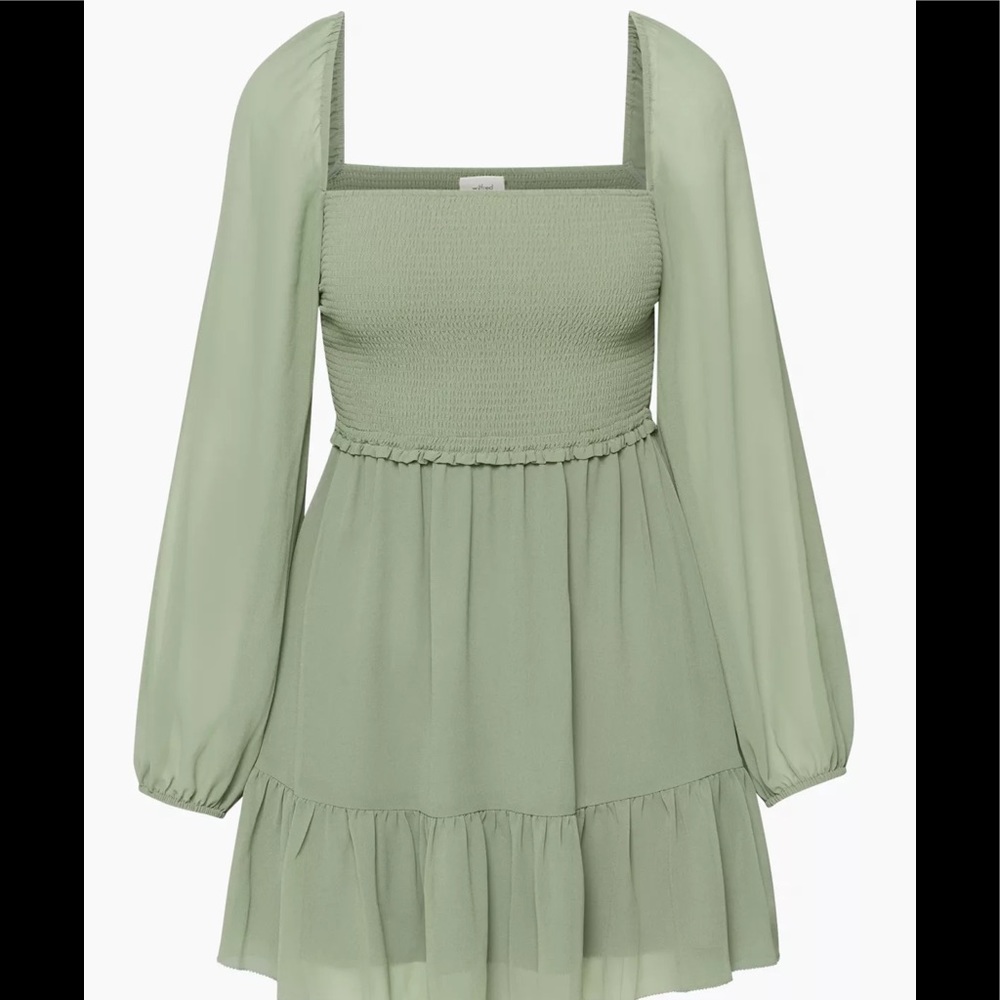 Aritzia Sage Green Mini Dress